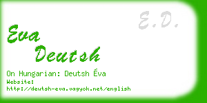 eva deutsh business card