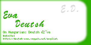 eva deutsh business card